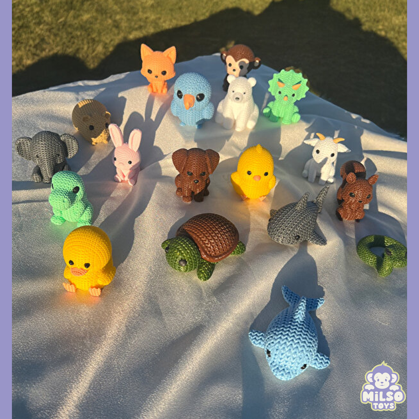 Sürpriz Kutu Örgü Dokulu Hayvan Figürü - 10 Adet